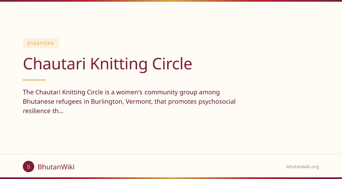 Chautari Knitting Circle | BhutanWiki