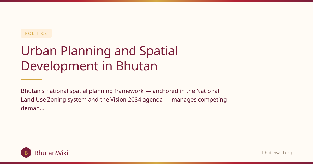 Urban Planning and Spatial Development in Bhutan | BhutanWiki