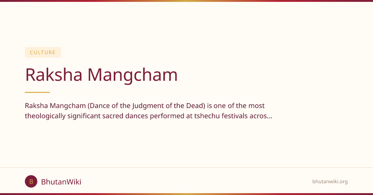 Raksha Mangcham | BhutanWiki